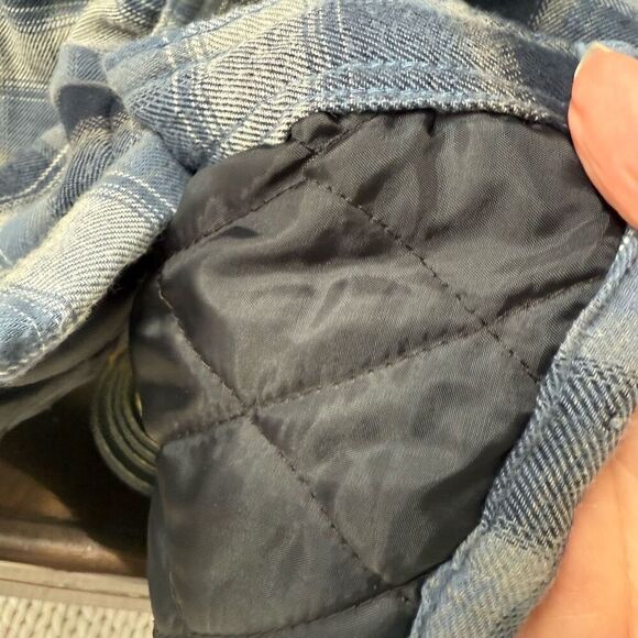 NWOT Wrangler Quilted Lined Hooded Plaid Flannel Button Up Shirt M - Picture 8 of 8